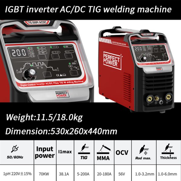 TIG-200PI AC DC TIG Welder